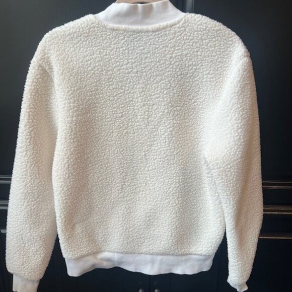 Zyia Active Flying V Sherpa Fleece Jacket - Ivory -  Size Small - Picture 2 of 3